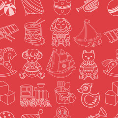 Kid toy seamless pattern. 