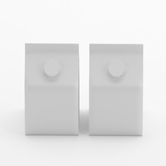 packaging for Milk Or Juice,  Carton Packages On Isolated White Background.Ready For Your Presentation,  3D Illustration