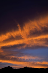 Sunset over mountains