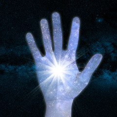 hand and universe