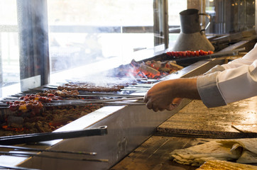Barbecued kebab