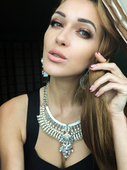 Selfie beautiful young slim girl