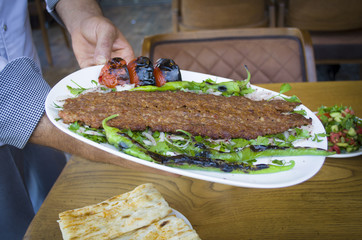 Kebab served
