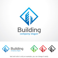 Building Logo Template Design Vector, Emblem, Design Concept, Creative Symbol, Icon