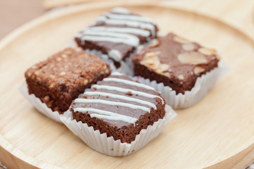 a piece of brownie cake