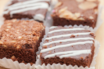 a piece of brownie cake