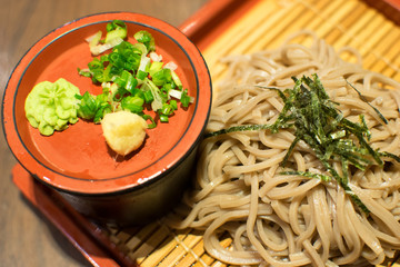 Soba noodles japanese food