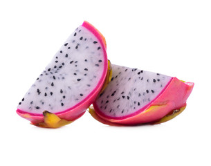 Dragonfruit pink isolated against white background