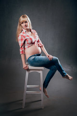 Picture of beautiful pregnant woman.