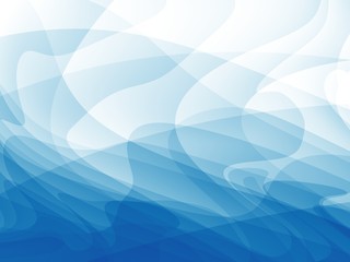 Blue and white modern abstract fractal art. Bright background illustration with a chaotic pattern. Creative graphic template, free style. For projects, layouts, banners, skins, designs, book covers