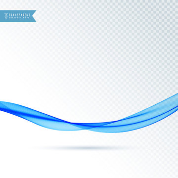 smooth flowing blue vector abstract wave