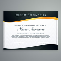 certificate design in muxury modern style vector illustration