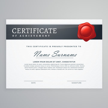elegant certificate design in simple style