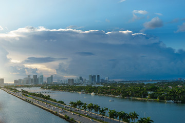 View of the Miami from a cruise liner