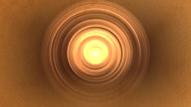 Fondo abstracto con barrido de diana o rueda circular que gira en textura de papel o carton ocre