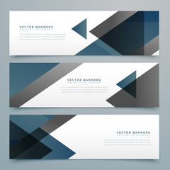 vector abstract horizontal business banner set