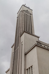 Tower of Christ's Resurrection Basilica in Kaunas, Lithuania.