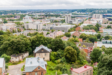 Obraz premium Aerial view of Kaunas, Lithuania
