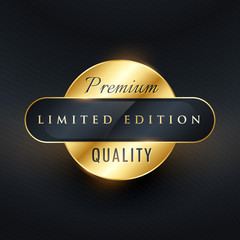 premium limited edition golden label or badge design