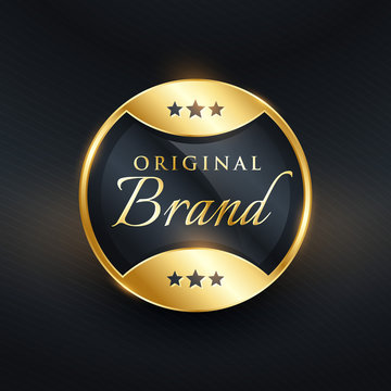 vector original brand golden label design