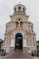 Fototapeta na wymiar Orthodox The Nativity of Christ Cathedral in Riga, Latvia