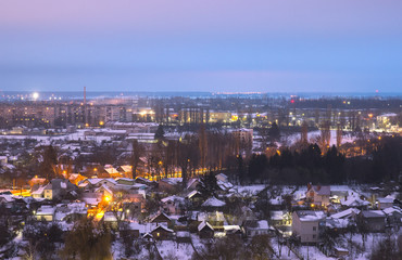 Naklejka premium Close up view of edge the city