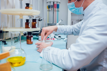 Science technician at work in the laboratory.