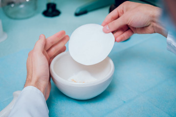 Science technician at work in the laboratory.