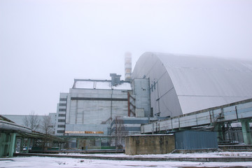 new reactor shelter at Chernobyl, Ukraine