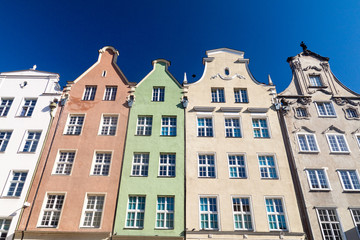 Historic houses at Dlugi Targ square in Gdansk, Poland