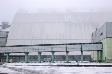 new reactor shelter at Chernobyl, Ukraine