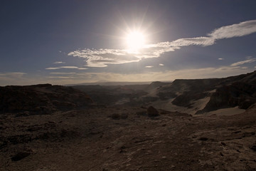 The Valley of the Moon in the Atacama desert, Chile