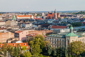 Fototapeta na wymiar Skyline of Krakow, Poland