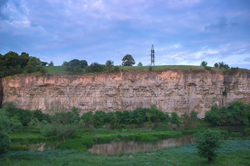 Canyon walls view in Kamyanets-Podilskyi, Ukraine