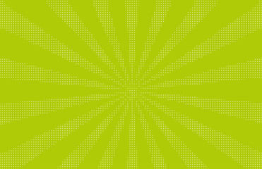 Fototapeta premium Halftone dotted background. Pop art style. Pattern with circles, dots. Radiating from the center starburst, sun burst rays, lines. Backdrop, design for web banners, Wallpaper,sites Vector illustration