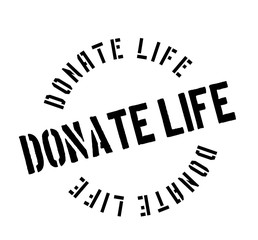 Donate Life rubber stamp. Grunge design with dust scratches. Effects can be easily removed for a clean, crisp look. Color is easily changed.