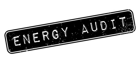 Energy Audit rubber stamp. Grunge design with dust scratches. Effects can be easily removed for a clean, crisp look. Color is easily changed.