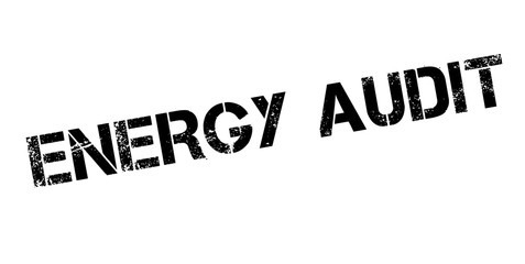 Energy Audit rubber stamp. Grunge design with dust scratches. Effects can be easily removed for a clean, crisp look. Color is easily changed.