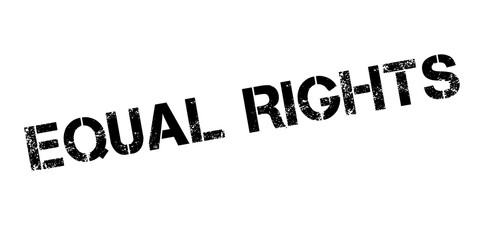 Equal Rights rubber stamp. Grunge design with dust scratches. Effects can be easily removed for a clean, crisp look. Color is easily changed.