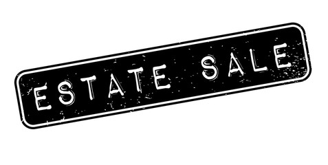 Estate Sale rubber stamp. Grunge design with dust scratches. Effects can be easily removed for a clean, crisp look. Color is easily changed.