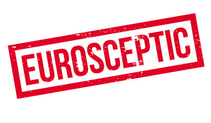 Eurosceptic rubber stamp. Grunge design with dust scratches. Effects can be easily removed for a clean, crisp look. Color is easily changed.