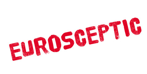 Eurosceptic rubber stamp. Grunge design with dust scratches. Effects can be easily removed for a clean, crisp look. Color is easily changed.