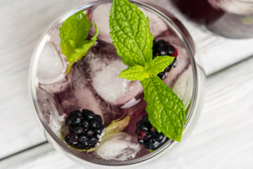 Fresh blackberry drink