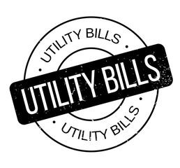 Utility Bills rubber stamp. Grunge design with dust scratches. Effects can be easily removed for a clean, crisp look. Color is easily changed.
