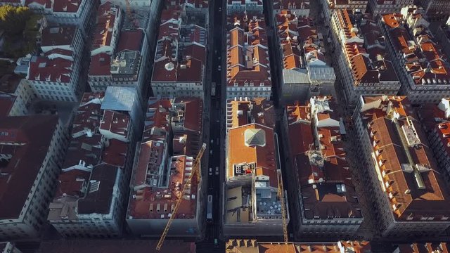 Sky view from the charming city of Lisbon and its downtow