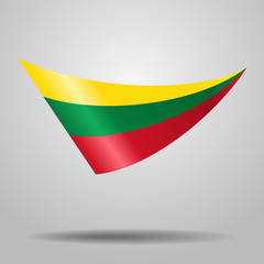 Lithuanian flag background. Vector illustration.