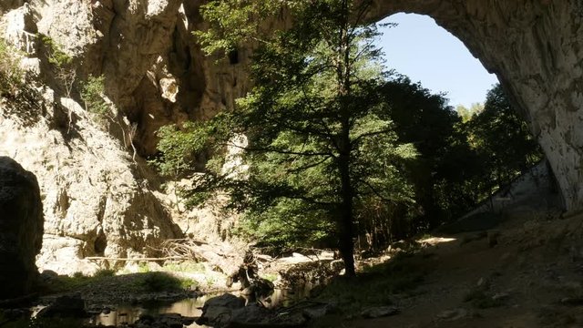 Tilting on Eastern Serbia stone corridor  footage - Vratna gates by the day slow tilt  video 