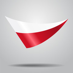 Polish flag background. Vector illustration.