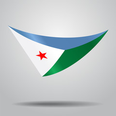 Djibouti flag background. Vector illustration.
