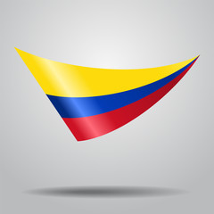 Colombian flag background. Vector illustration.